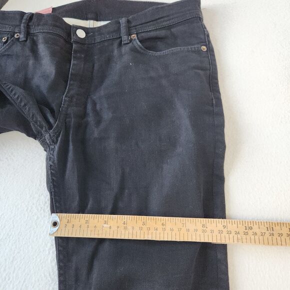 Acne Studios Blå Konst Black North Stay Jeans Men’s 33x27 Straight Fit *FLAW - Picture 7 of 10
